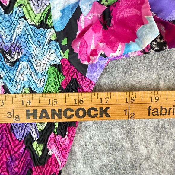 80s Act I New York Floral Drop Waist Dress Shoulder Pads Big Bow 6 Smock Taffeta - Picture 10 of 12